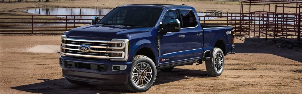 2026 Ford Super Duty truck parked in a rural setting