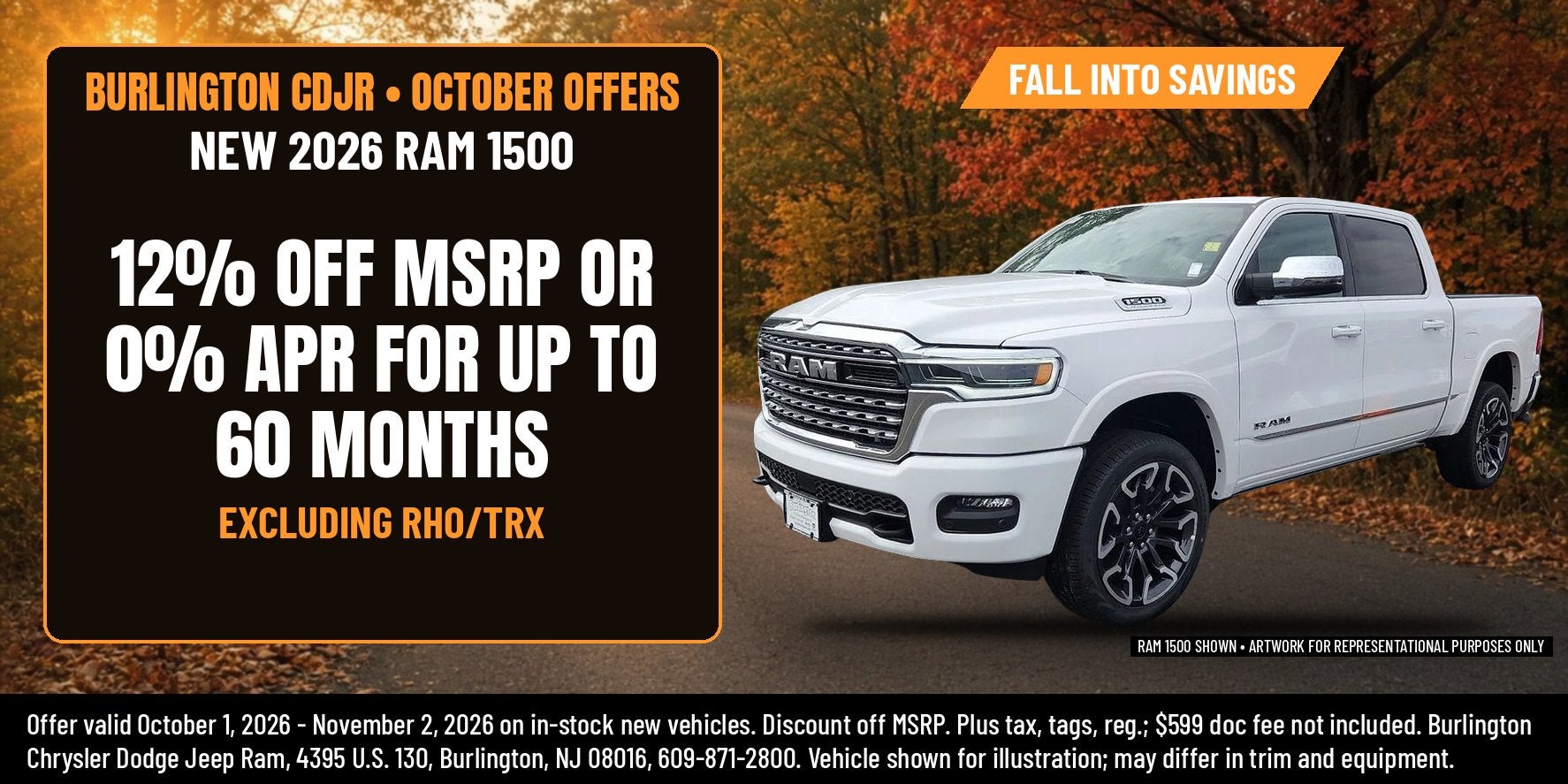 2026 Ram 1500 - 12% off MSRP or 0% APR for up to 60 months