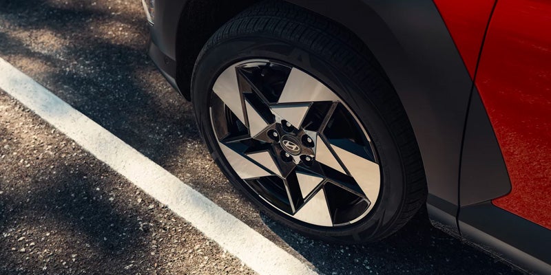 Close up of Hyundai Kona wheel