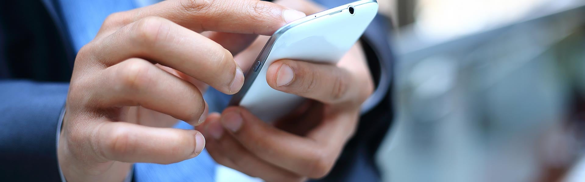 Man holding cell phone