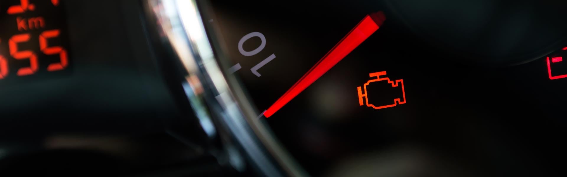 Warning light on dashboard
