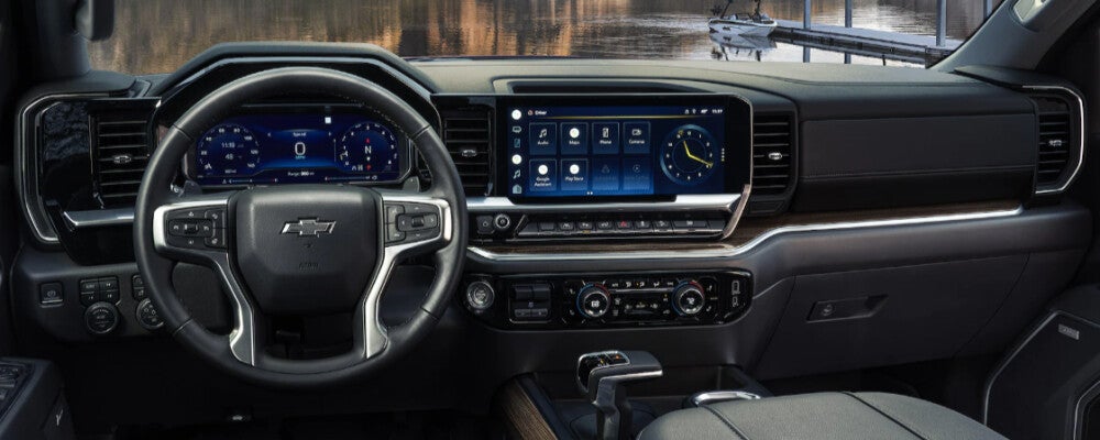 2023 Chevy Silverado 1500 Interior in front of a lake