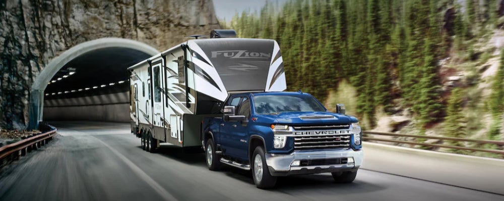 2023 Chevrolet Silverado 2500 HD towing an RV
