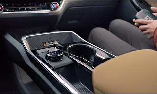 Convenient center console with pass-through