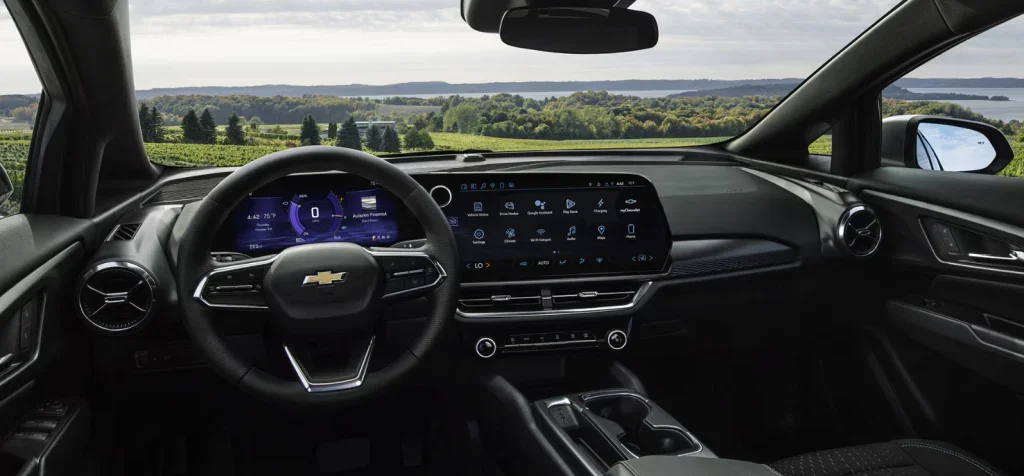 Interior of the 2026 Chevrolet Equinox EV for sale in Cherry Hill, NJ