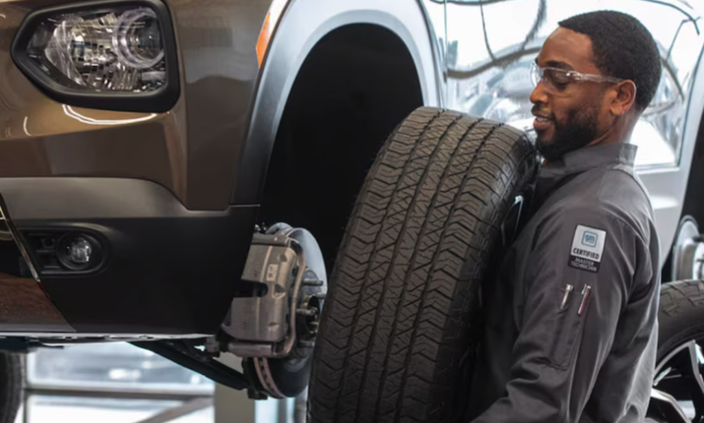 Tire rotation and alignment services available at Hessert Chevrolet of Cherry Hill in New Jersey.