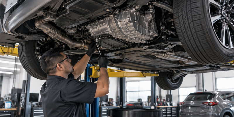 Mazda vehicle ready for the road after professional service