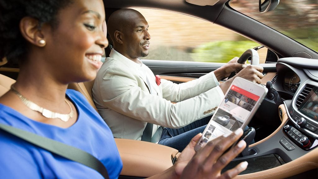 Man and woman in a car