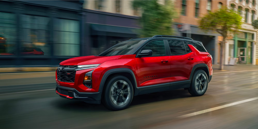 A 2026 Chevrolet Equinox driving through Cartage, MS 