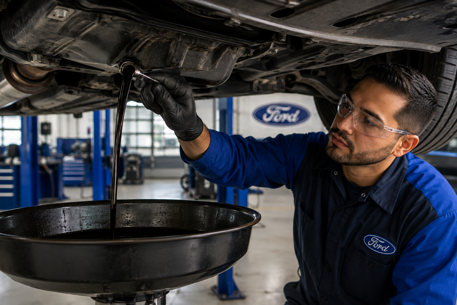Engine oil used for Ford oil change service