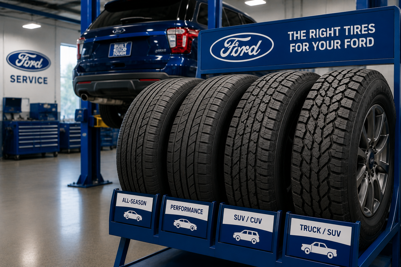 Ford tire inspection and tire selection service in Lancaster