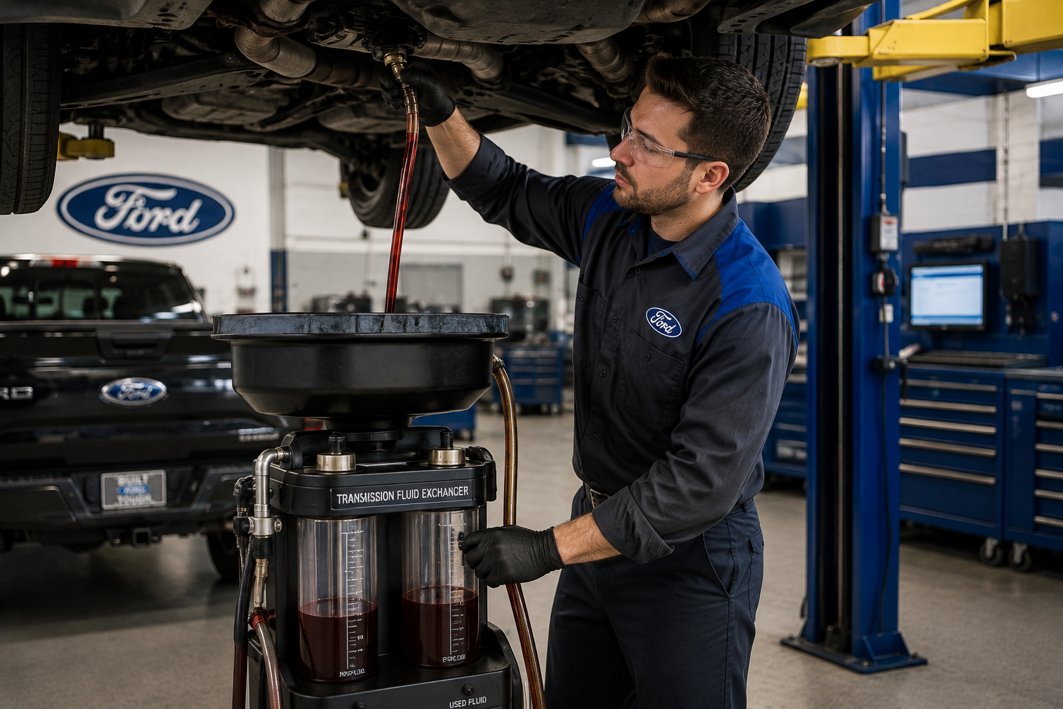 Ford transmission fluid service at Diamond Ford