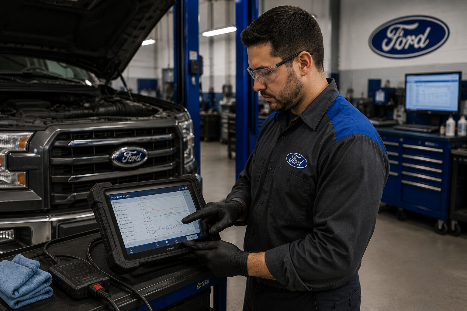 Ford transmission diagnostic inspection at Diamond Ford