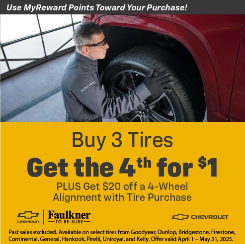 Buy 3 Tires get the 4th for $1 dollar