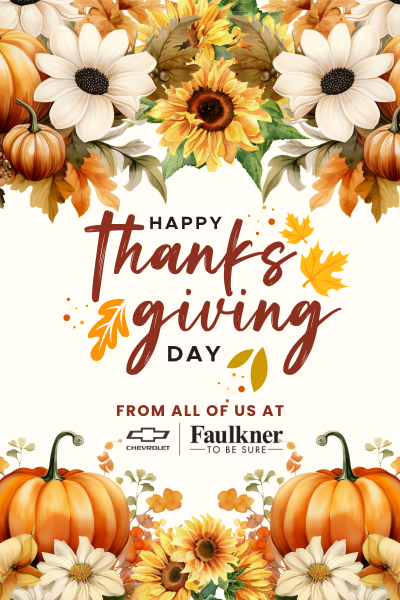 happy thanksgiving day from all of us at faulkner 