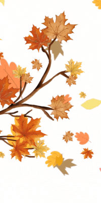 animated gif of orange leaves falling