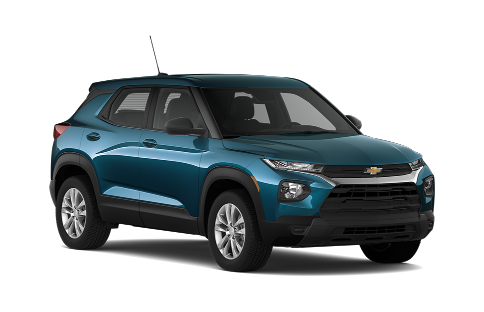blue suv facing left