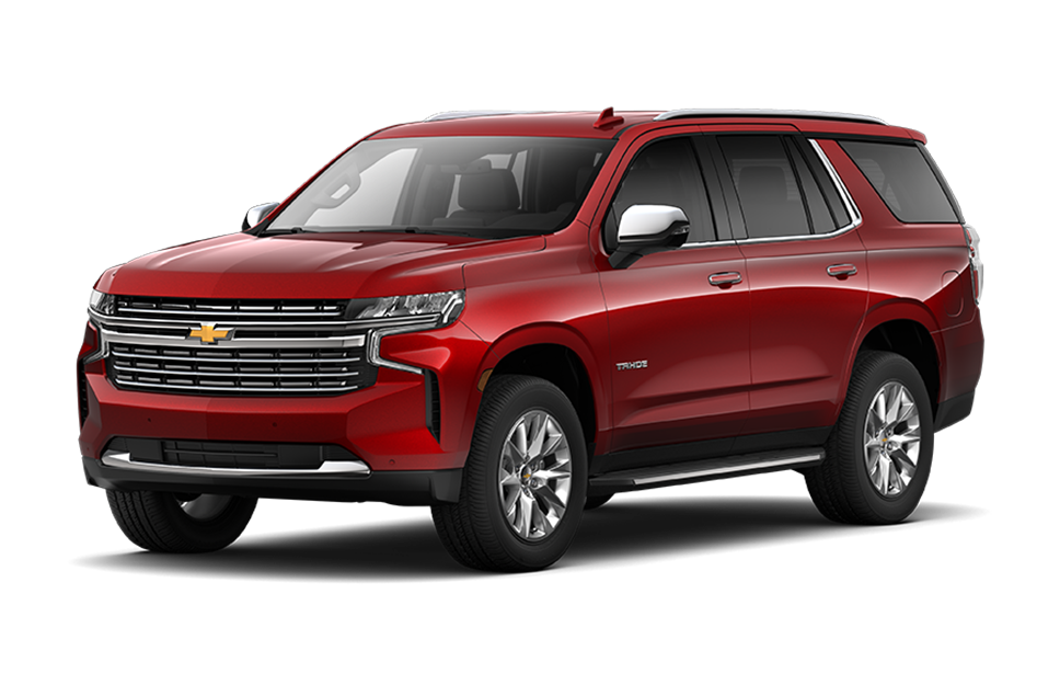 red suv facing right