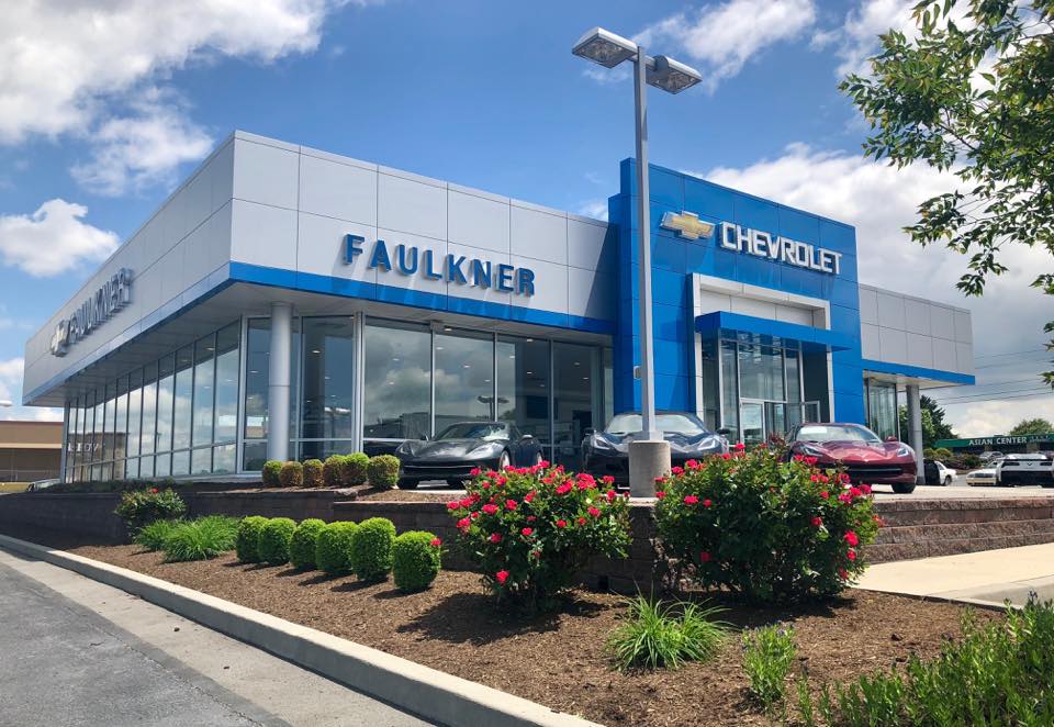 shot of the faulkner chevrolet dealership building