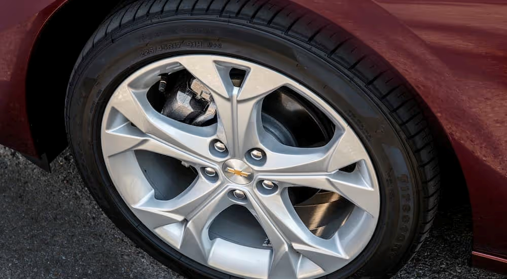closeup image of a Chevy tire