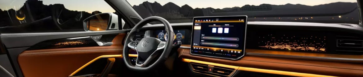 Volkswagen SUV interior dashboard cockpit view
