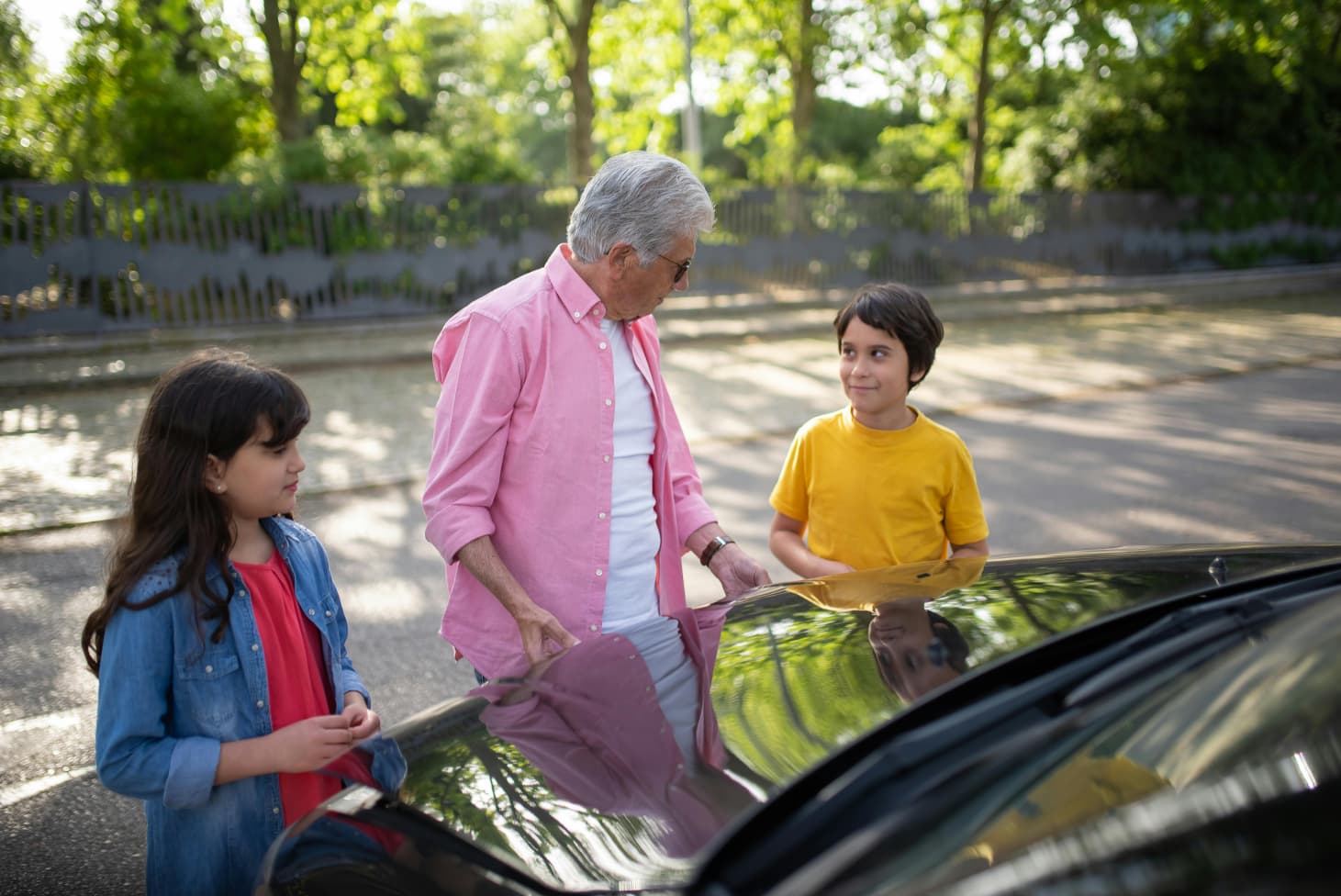 family road trip during summer with used volkswagen