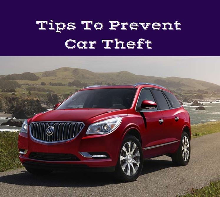 Tips to Prevent Car Theft. Red Buick SUV on Road