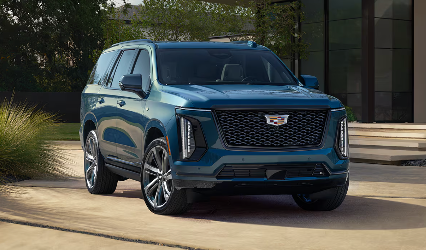 Blue Colored Cadillac Escalade