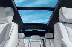 DUAL-PANE POWER SKYGLASS ROOF WITH THIRD-ROW FIXED GLASS