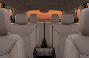 three rows of seating