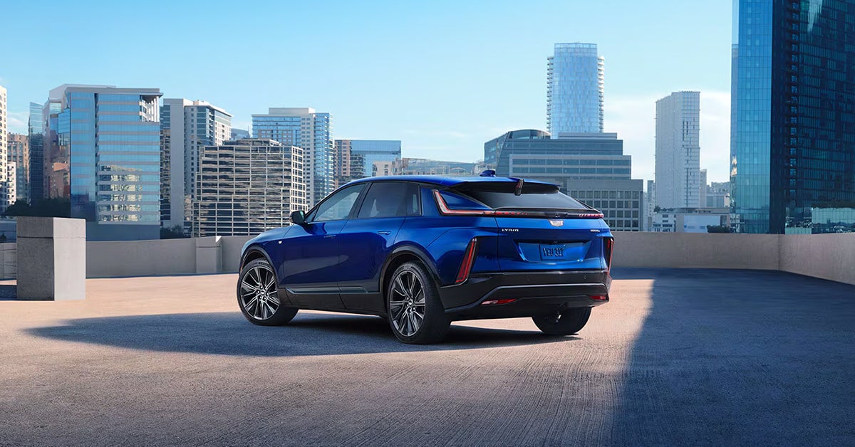 2025 Cadillac LYRIQ parked in an open parking lot