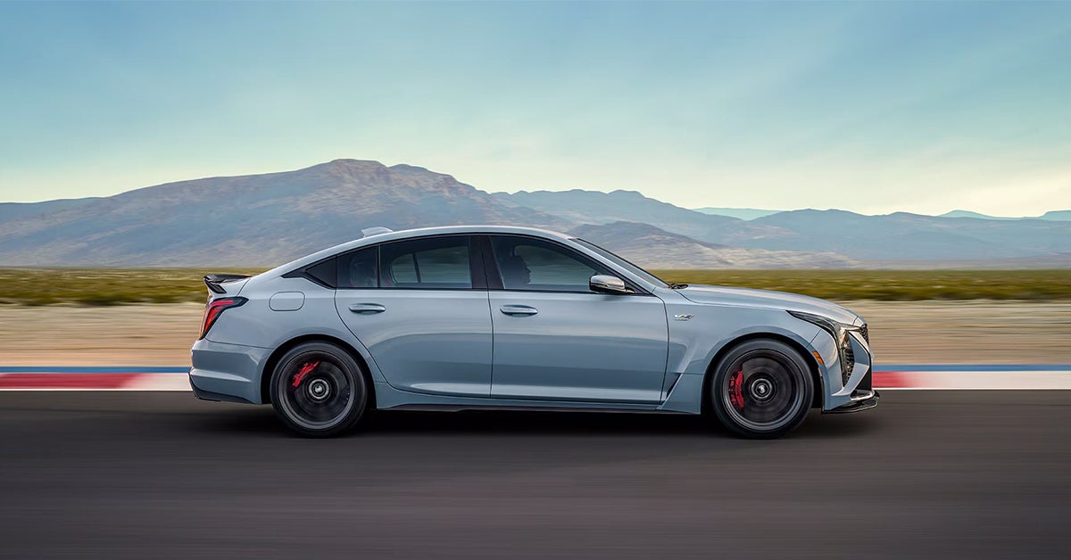 2025 Cadillac CT-V Blackwing driving in the road