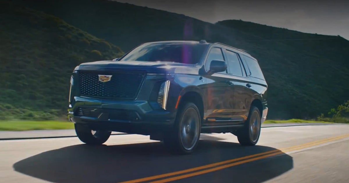 2025 Cadillac Escalade on the road