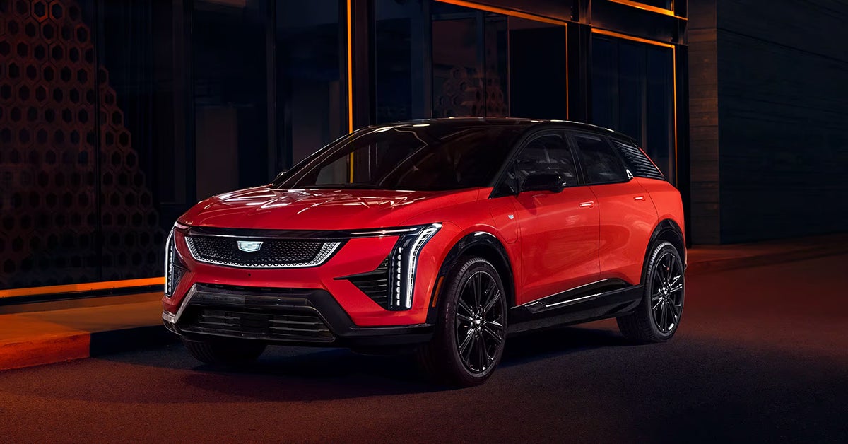 2025 Cadillac Optiq parked on the side of the road