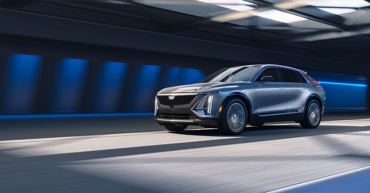 2026 Cadillac LYRIQ driving under a tunnel