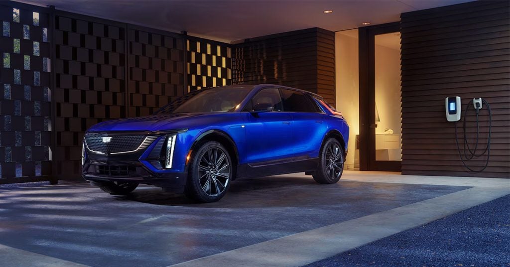 2025 Cadillac Lyriq exterior in blue