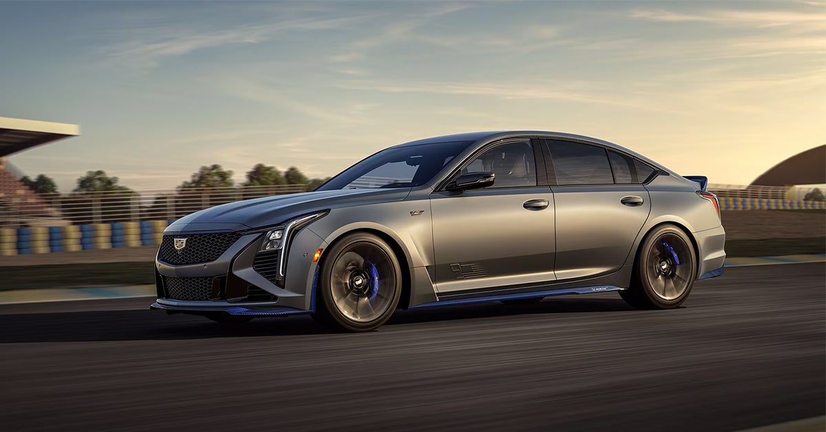 2025 Cadillac CT-V Blackwing powering through the road