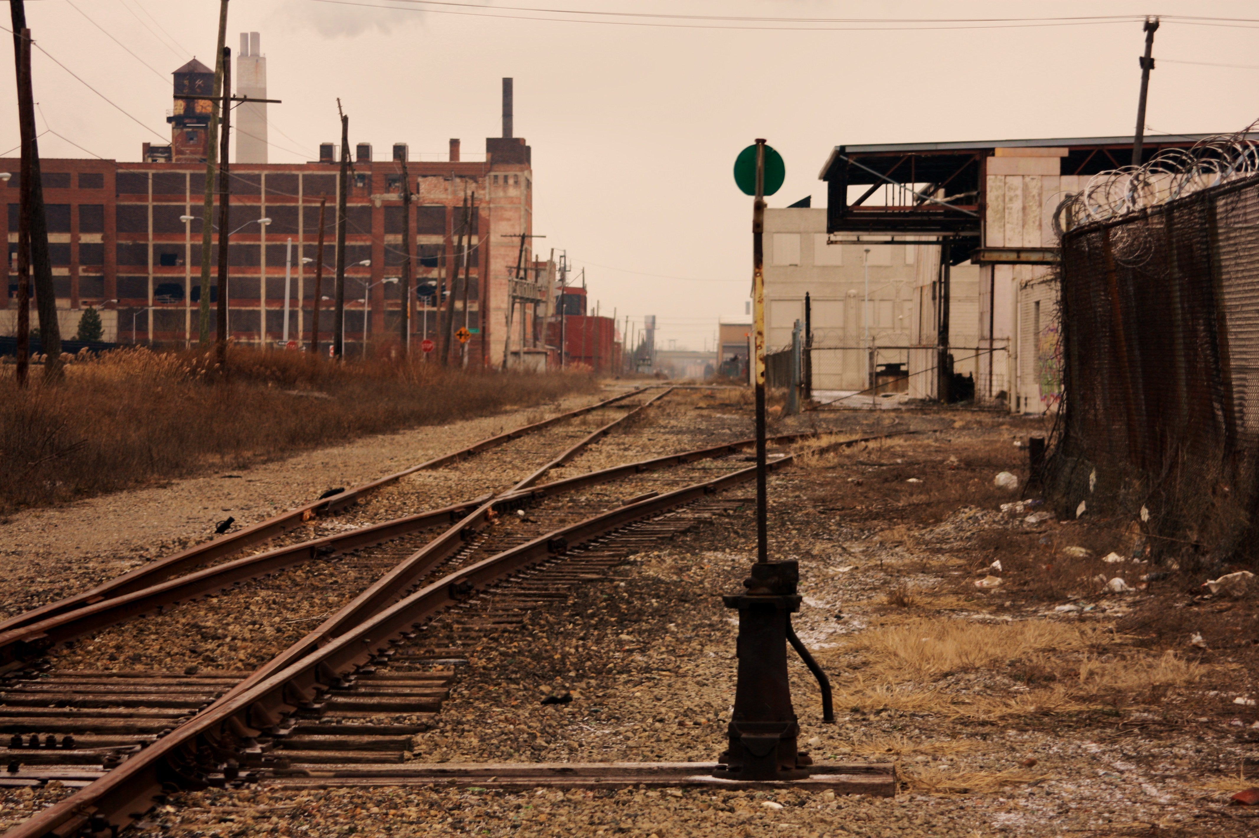Old railroad in Detroit