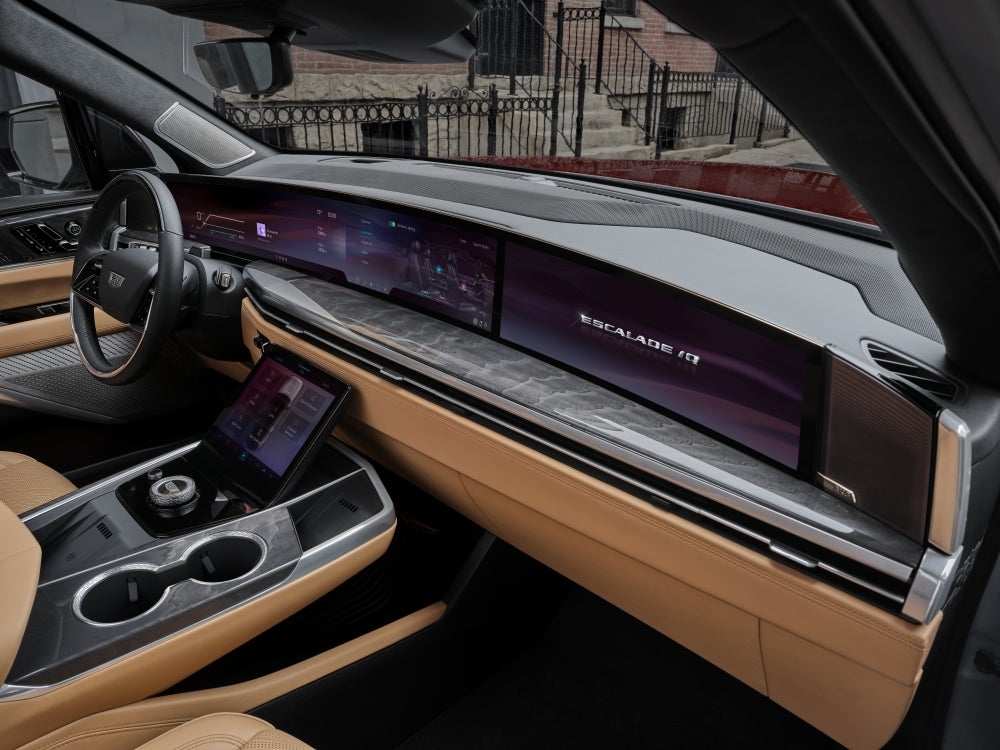 Interior dashboard view of Escalade IQ 