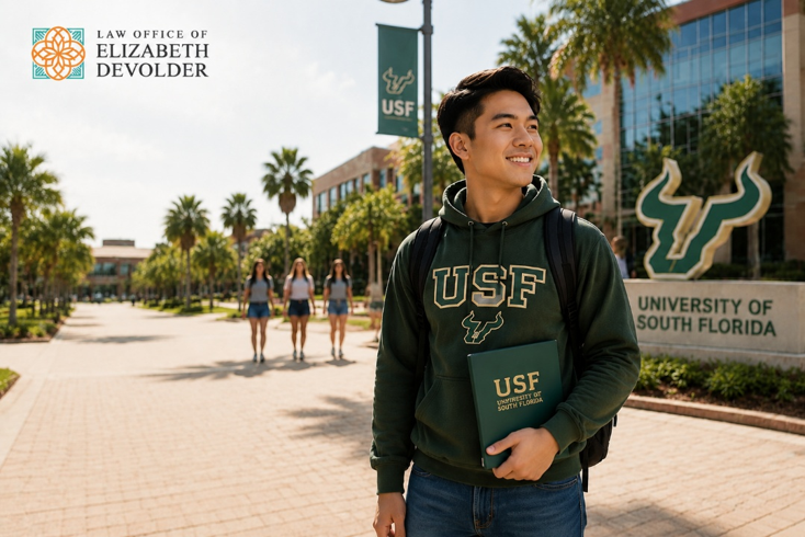 International student at the USF location