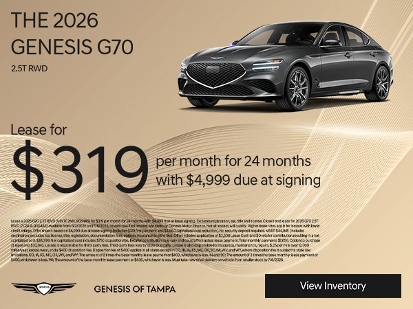 2026 Genesis G70 Sport Sedan Offer
