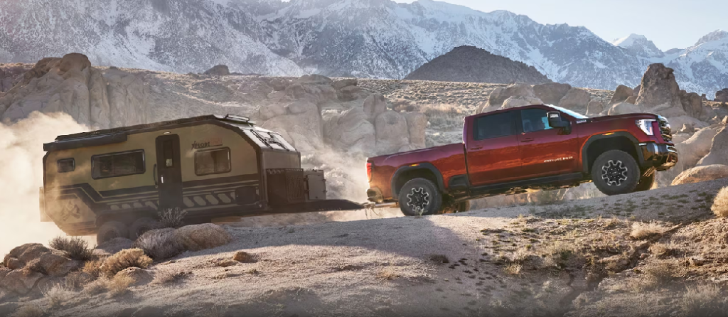 GMC Truck towing an RV