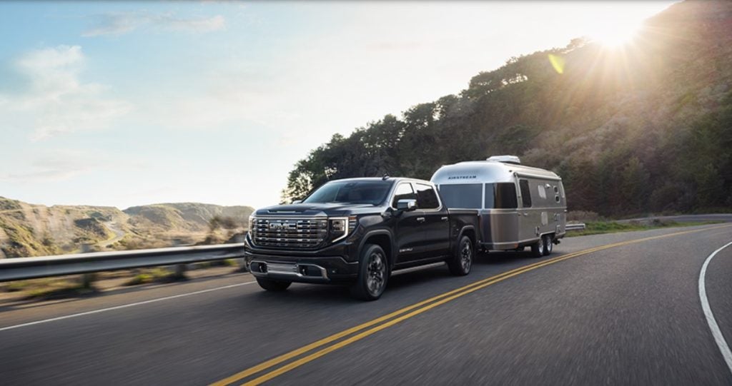 GMC Truck towing an RV