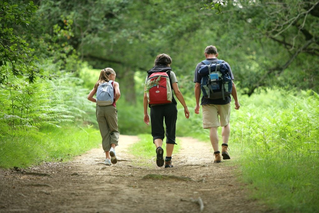 people hiking