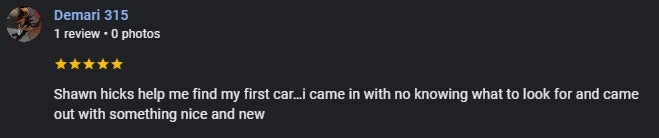 first time buyer 5 star review