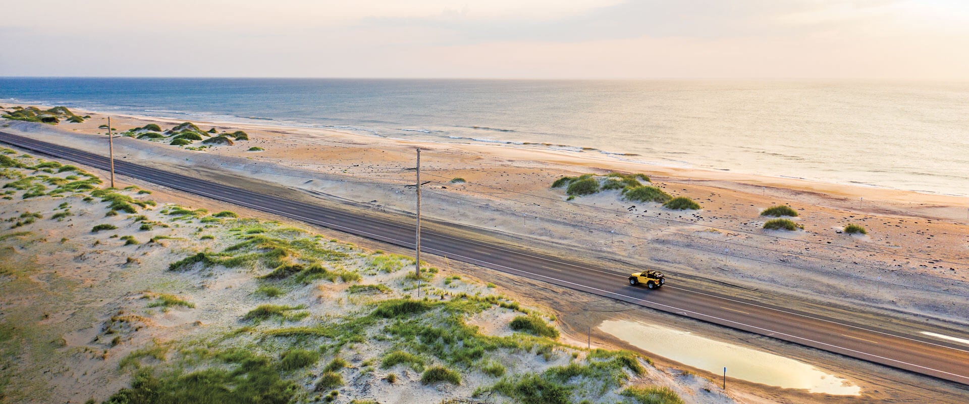 NC coastal highway 12 at the Outer Banks