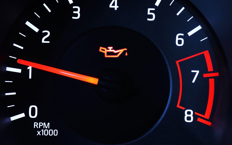 Buick GMC oil pressure warning light service