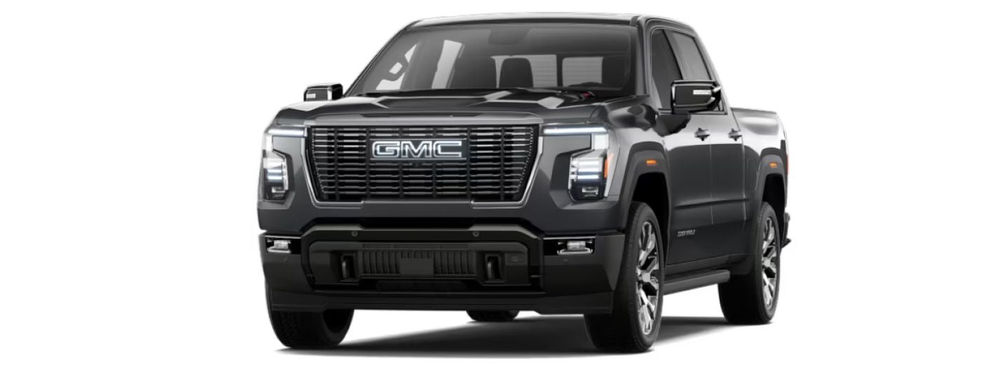 A gray 2027 GMC Sierra 1500 angled left.