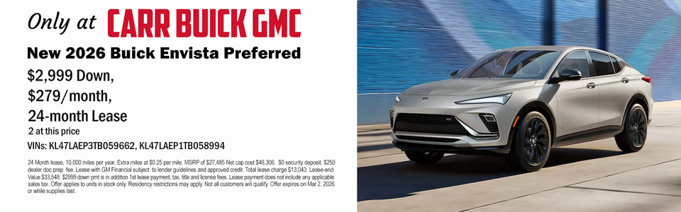 Carr Buick GMC February Specials