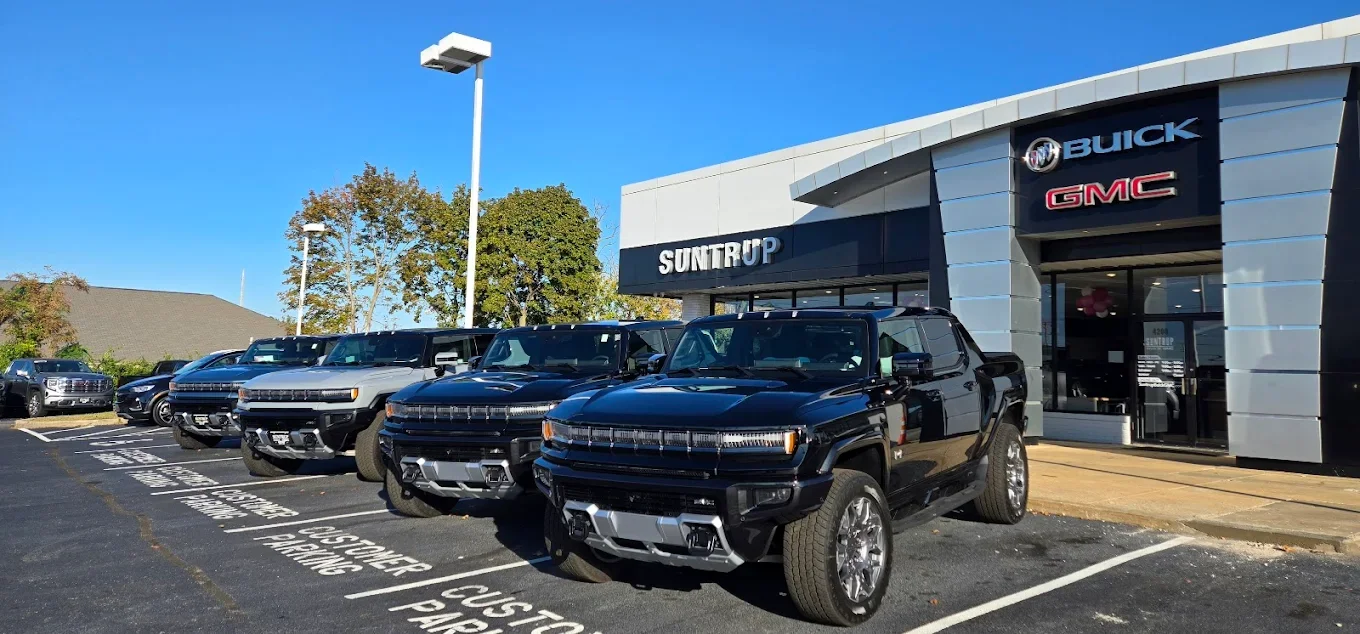 Suntrup Buick GMC dealership exterior in St. Peters, MO — your trusted source for used and certified pre-owned Buick and GMC vehicles near St. Louis and St. Charles County
